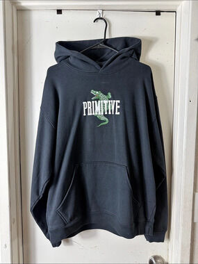 *NWOT* Primitive Skateboarding Glades Boxy Hood Black Graphic Hoodie